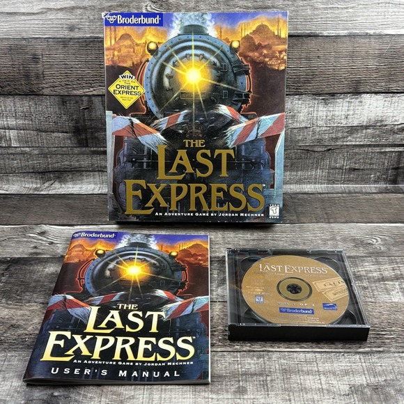 Other - Vintage The Last Express Win 98 DOS Mac CD-ROM Game T Broderbund 3 Disc Big Box